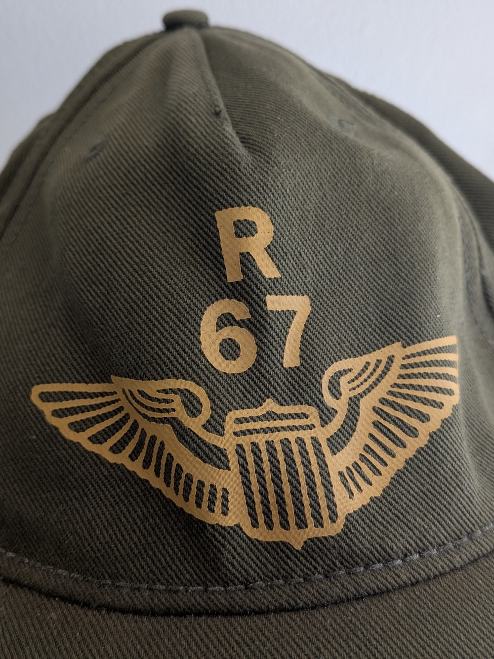 Denim & Supply Ralph Lauren Olive Green Cap with Gold Wing Emblem - Picture 3 of 7